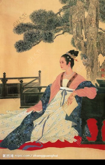 国画美女图片