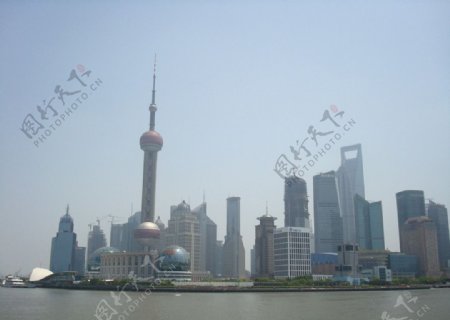上海黄浦江东方明珠电视塔图片