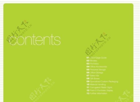 Contents目录页图片
