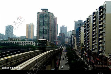 重庆城市轻轨图片