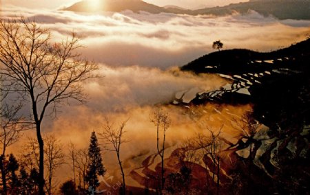 高山日出图片