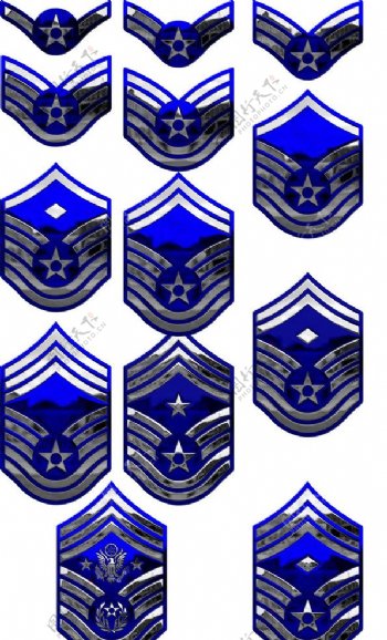 美国空军军衔标识图片