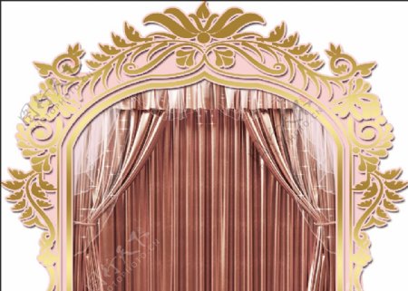 粉色婚礼造型门图片