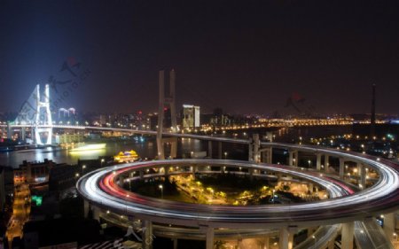 南浦大桥夜景图片
