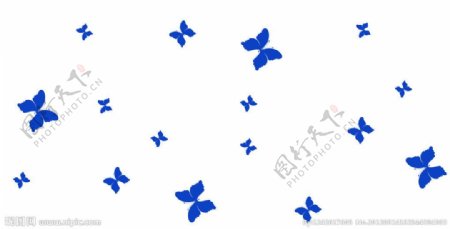 蓝色的蝴蝶背景图片