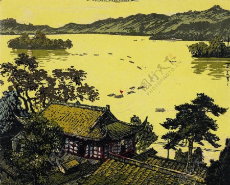 西湖风景1954年图片