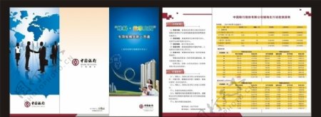 中国银行三折页图片
