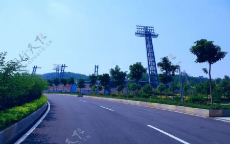 梅县新城文体中心交通建设图片