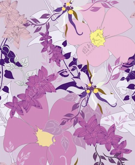 古典花卉花纹背景图片