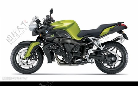 BMW摩托绿色图片