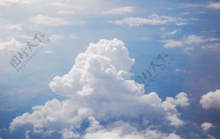在飞机上拍摄的蓝天白云图片