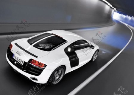 白色奥迪AudiR8图片