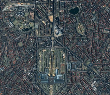 布鲁塞尔市区鸟瞰图图片