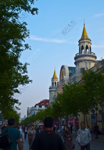 哈尔滨中央大街特色街景图片