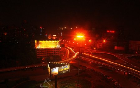 长沙立交桥夜景图片