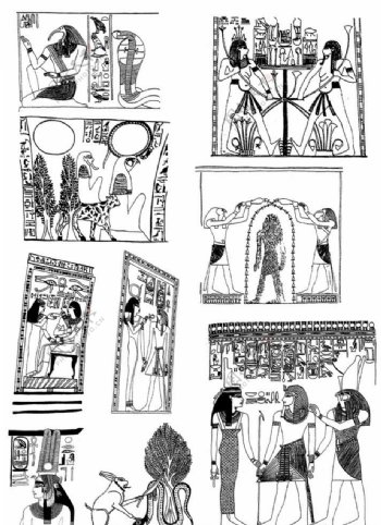 古埃及墓室壁画图片