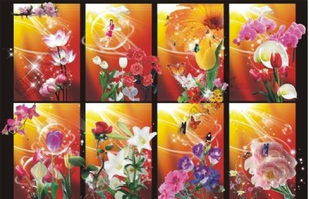 摸板展板背景插花鲜花素材大集合下图片