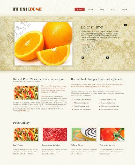 水果主题网页模板图片