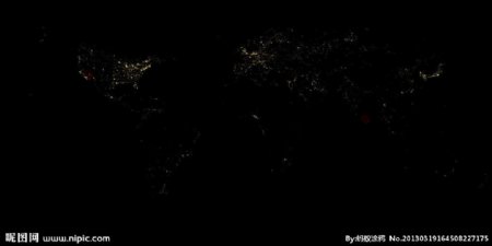 夜晚地球灯光图图片
