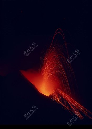 火山爆发图片