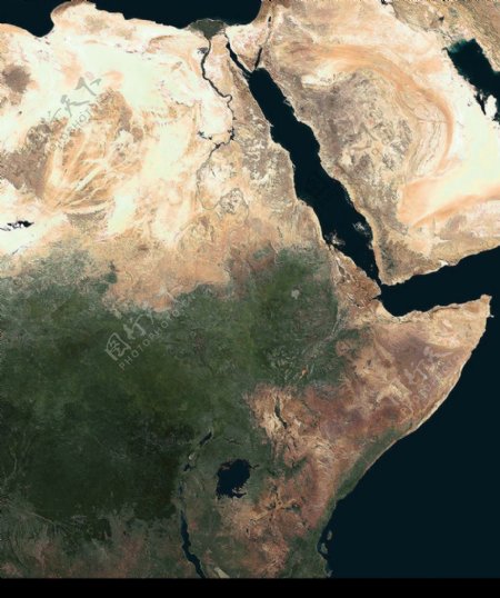 东非北非地区无云卫星照片图片