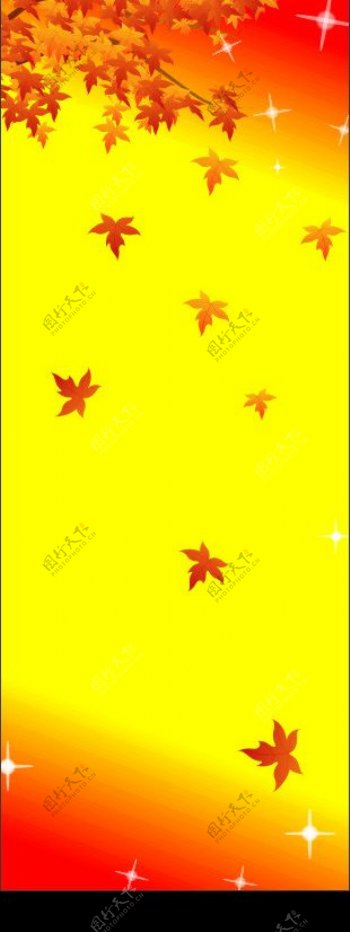 秋季展架枫叶背景图图片