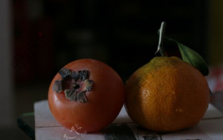 柿子桔子图片
