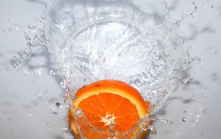 橙子入水瞬间图片