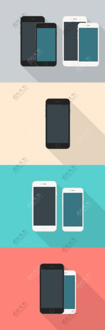 iphone6扁平化设计图片