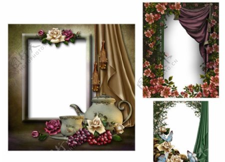 玫瑰花框素材图片