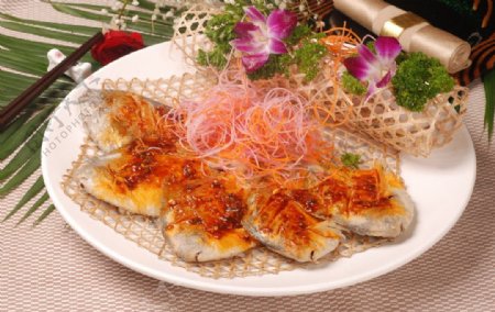 竹香烤平鱼图片