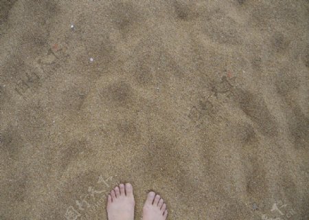 沙滩脚丫图片