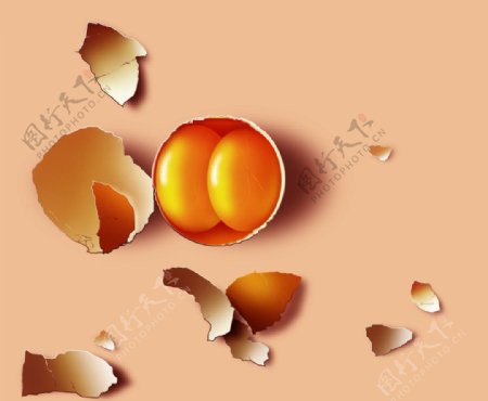 鸡蛋破碎的效果图片