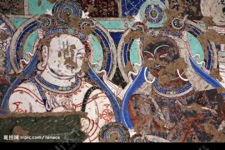 吐鲁番千佛洞壁画之一图片