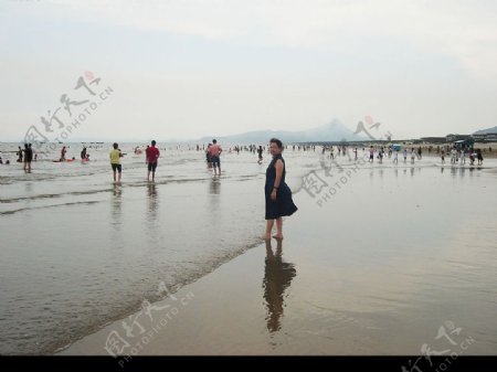 长乐海边沙滩上图片
