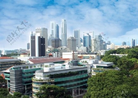 新加坡滨海湾建筑群图片