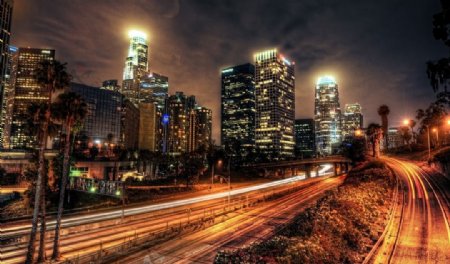洛杉矶市中心街景图片
