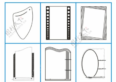 镜子模板图片