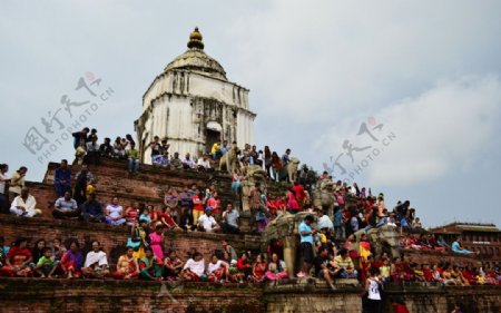 尼泊尔节日巡游图片