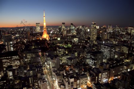 东京夜景俯瞰图片