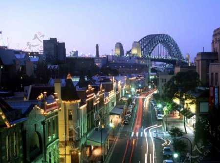 悉尼夜街景图片