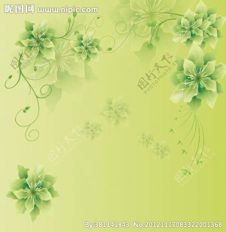 绿色花卉图片