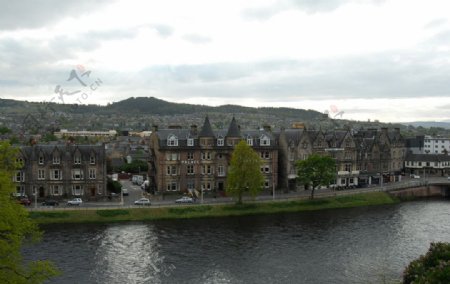 苏格兰高地附近小镇图片