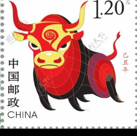 2009牛年邮票图片