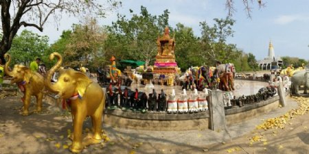 泰国神仙半岛大象雕塑图片