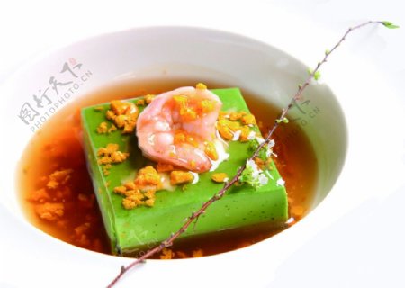 鲜虾翡翠豆腐图片