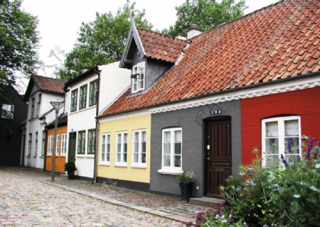 丹麦哥本哈根安静小街图片