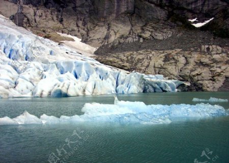 挪威碧斯达冰川图片