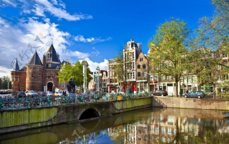 阿姆斯特丹皇帝运河岸景图片
