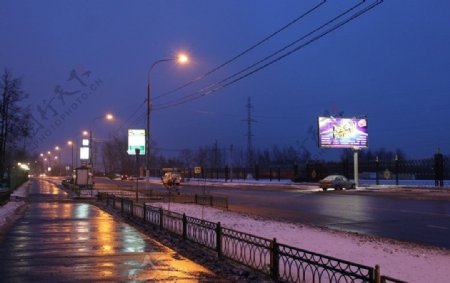 莫斯科郊外夜景图片